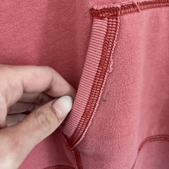 HOLLISTER Y2K 2000s Raised Stitched Collegiate Logo Graphic Hoodie, Pink- XL - Picture 5 of 8